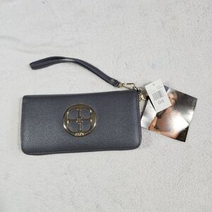 Iman Global Chic Logo Wallet Wristlet and Fringed Scarf Gift Set.